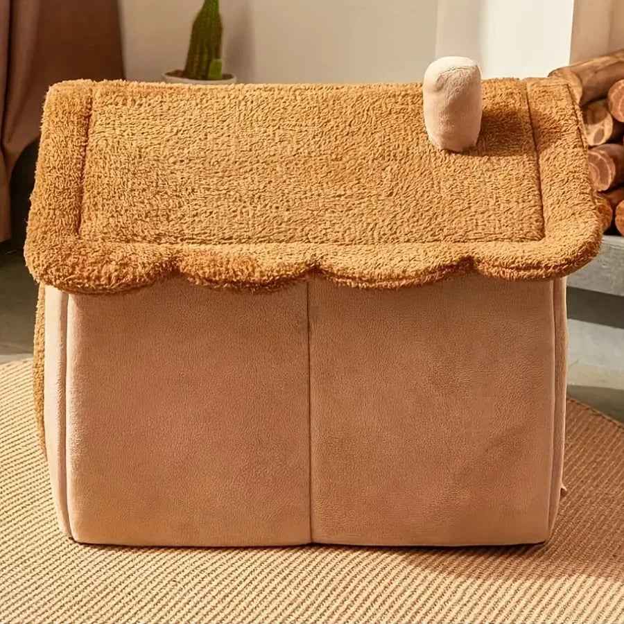 Casa de estimação dobrável para cães extra pequenos, casa lavável do gato, caverna do filhote, sofá-cama, cama removível