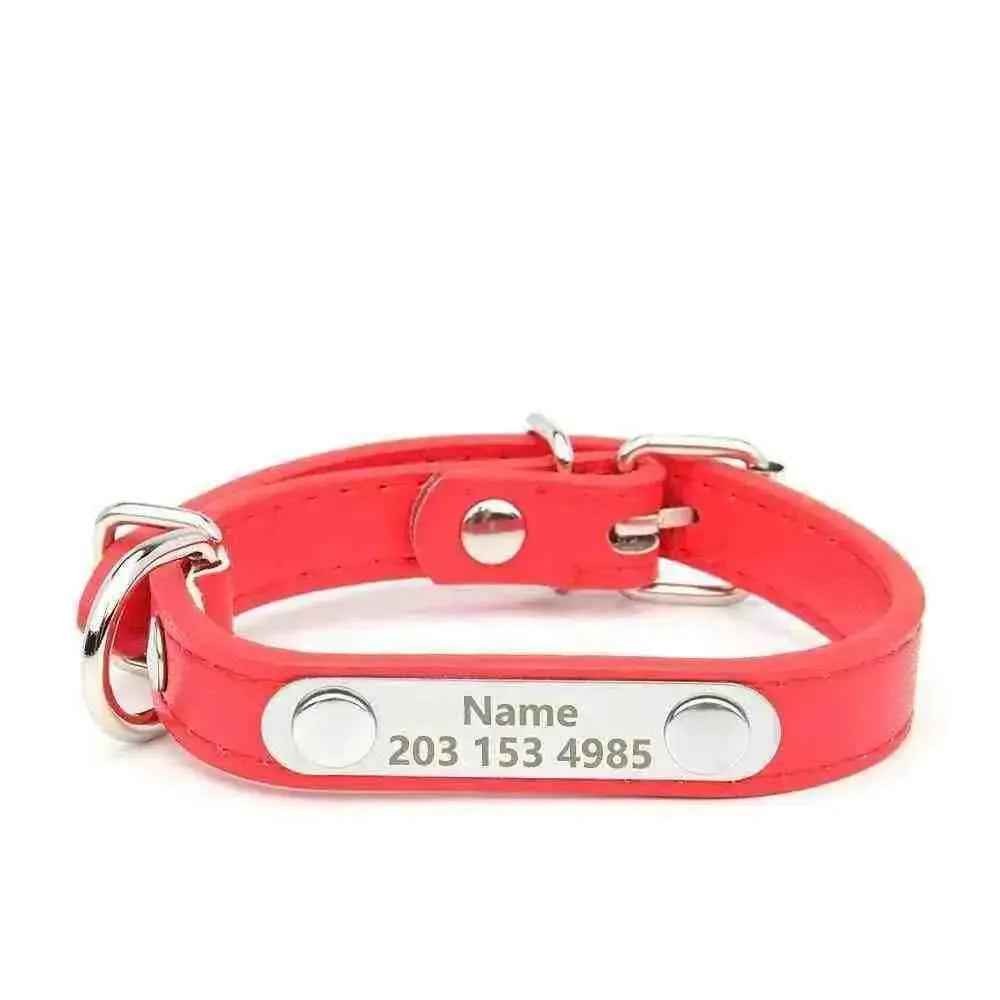 Coleira Personalizada De Couro Para Cachorros e Gatos | Mundo Animalito - Mundo Animalito
