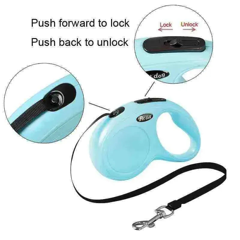 Fashion Pet Leash For Medium Dogs Durable Nylon Retractable Rope Small Dog Walking Leash Automatic Extending Dog Leash 3 Meters - Mundo Animalito