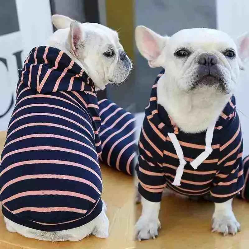Moletom Listrado Com Capuz Para Cachorros - Mundo Animalito