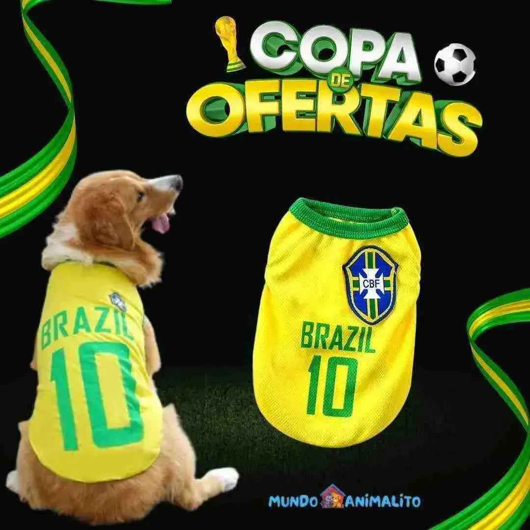 Roupinha Camisa Do Brasil Para Pet - Mundo Animalito
