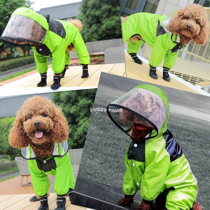 Capa de Chuva Impermeável e com Capuz para Cachorros – The Dog Face