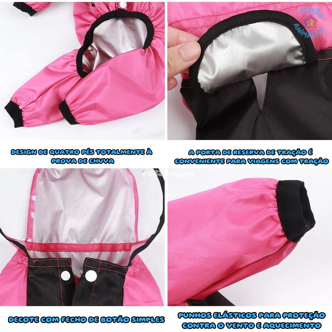 Capa de Chuva Impermeável e com Capuz para Cachorros – The Dog Face
