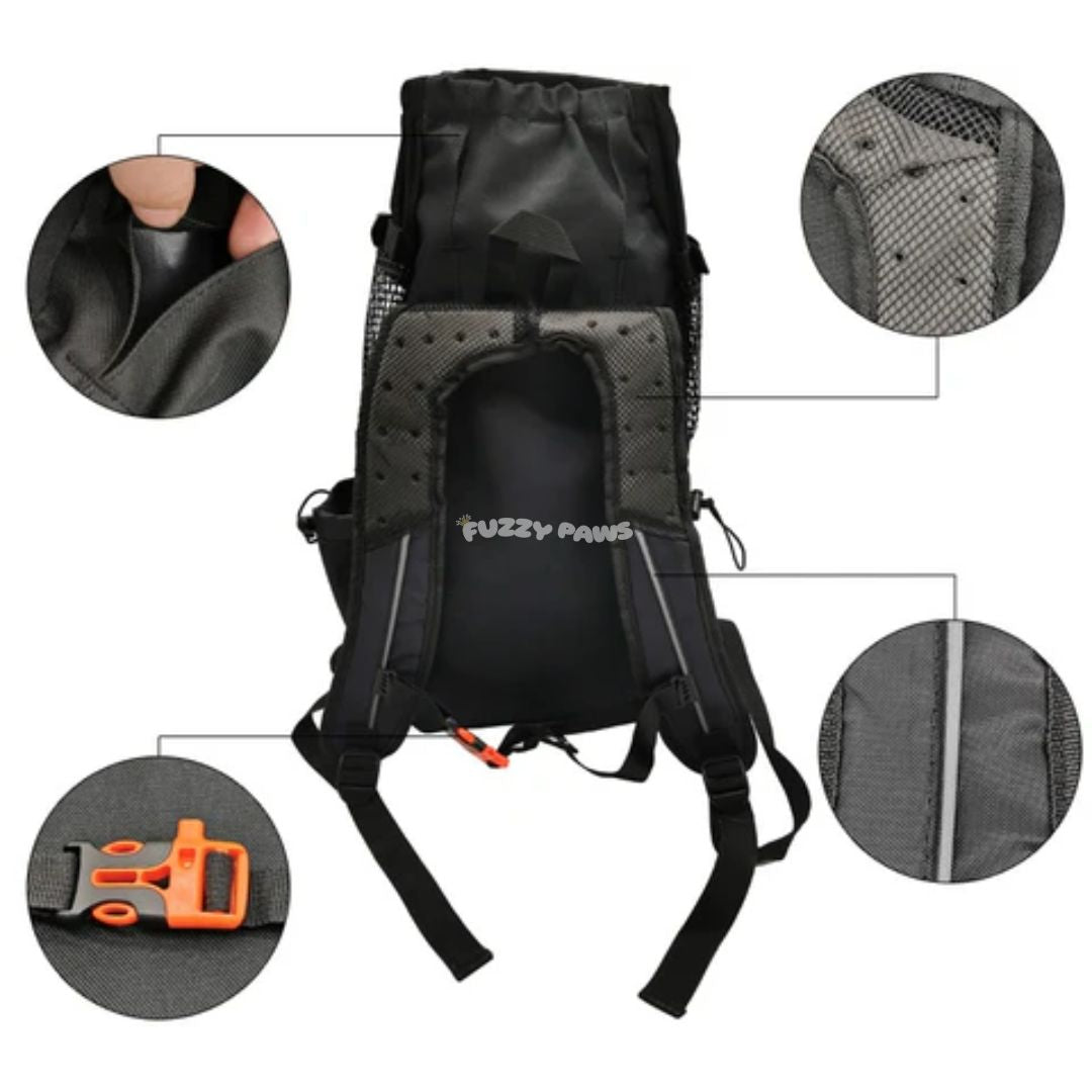 Mochila Canguru Ajustável e Respirável para Cachorros Até 30kg