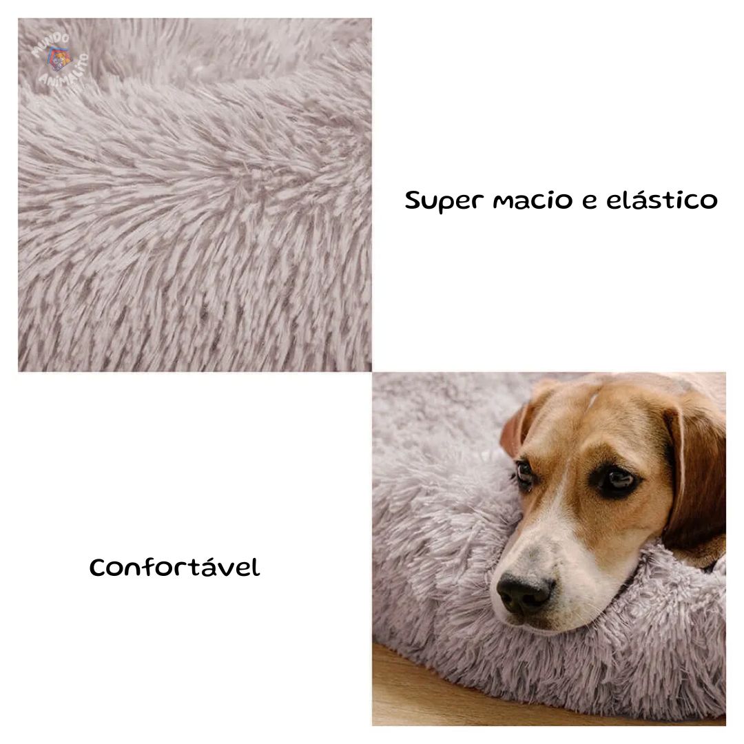 Cama Redonda em Formato de Nuvem para Animais de Estimação – Lavável e com Zíper – Para Cães e Gatos