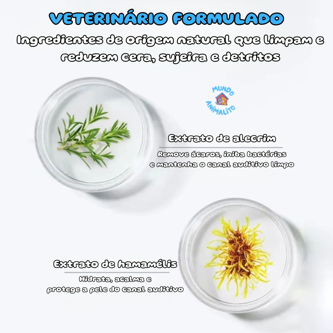 Lenços Umedecidos para Limpeza de Orelhas para Cães