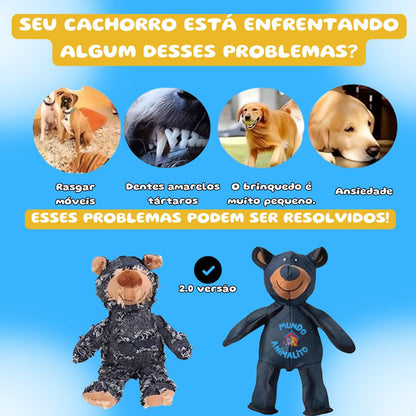 Urso De Pelúcia com Apito Para Cães