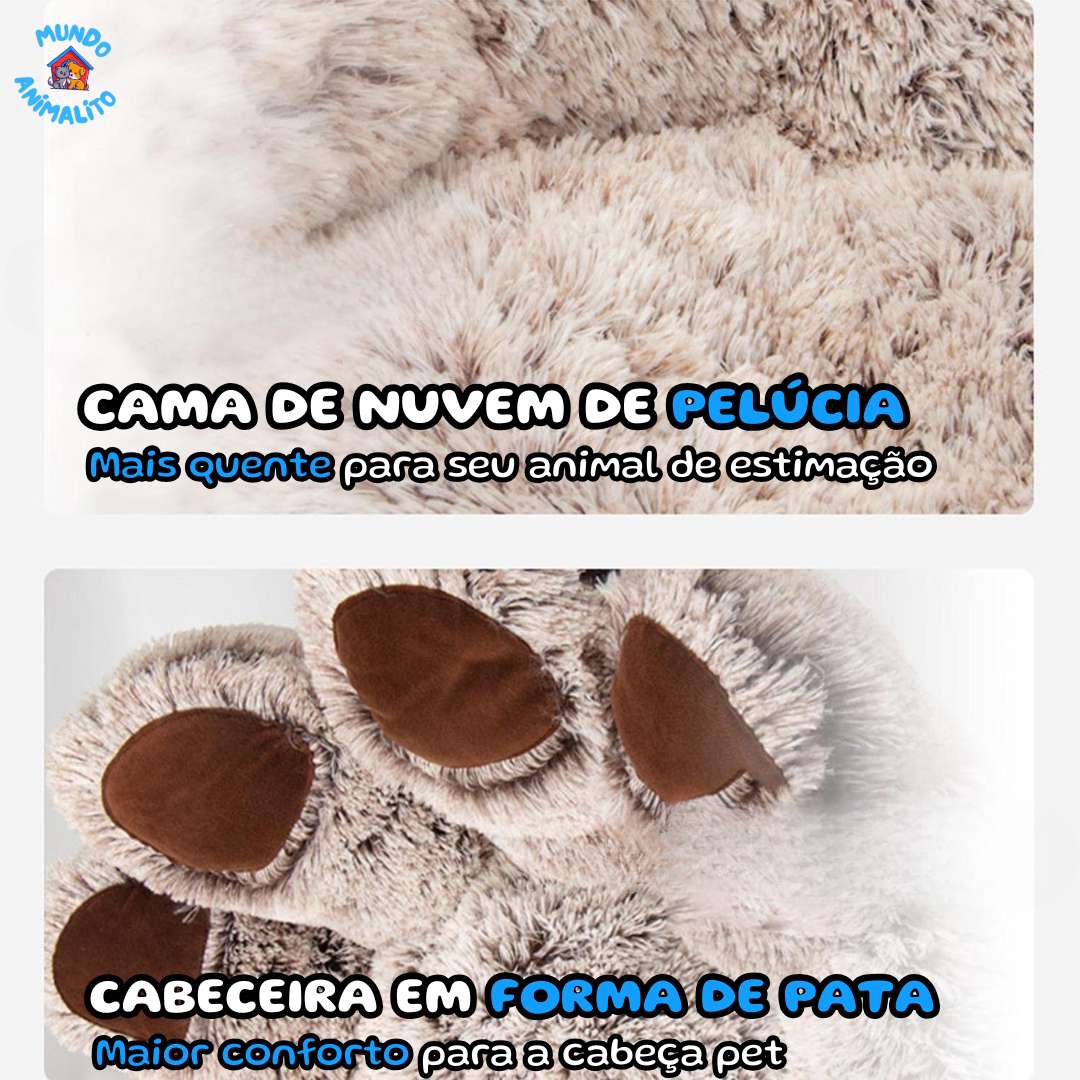 Cama Nuvem com 4 Patas, Anti Ansiedade e Calmante para Cachorros