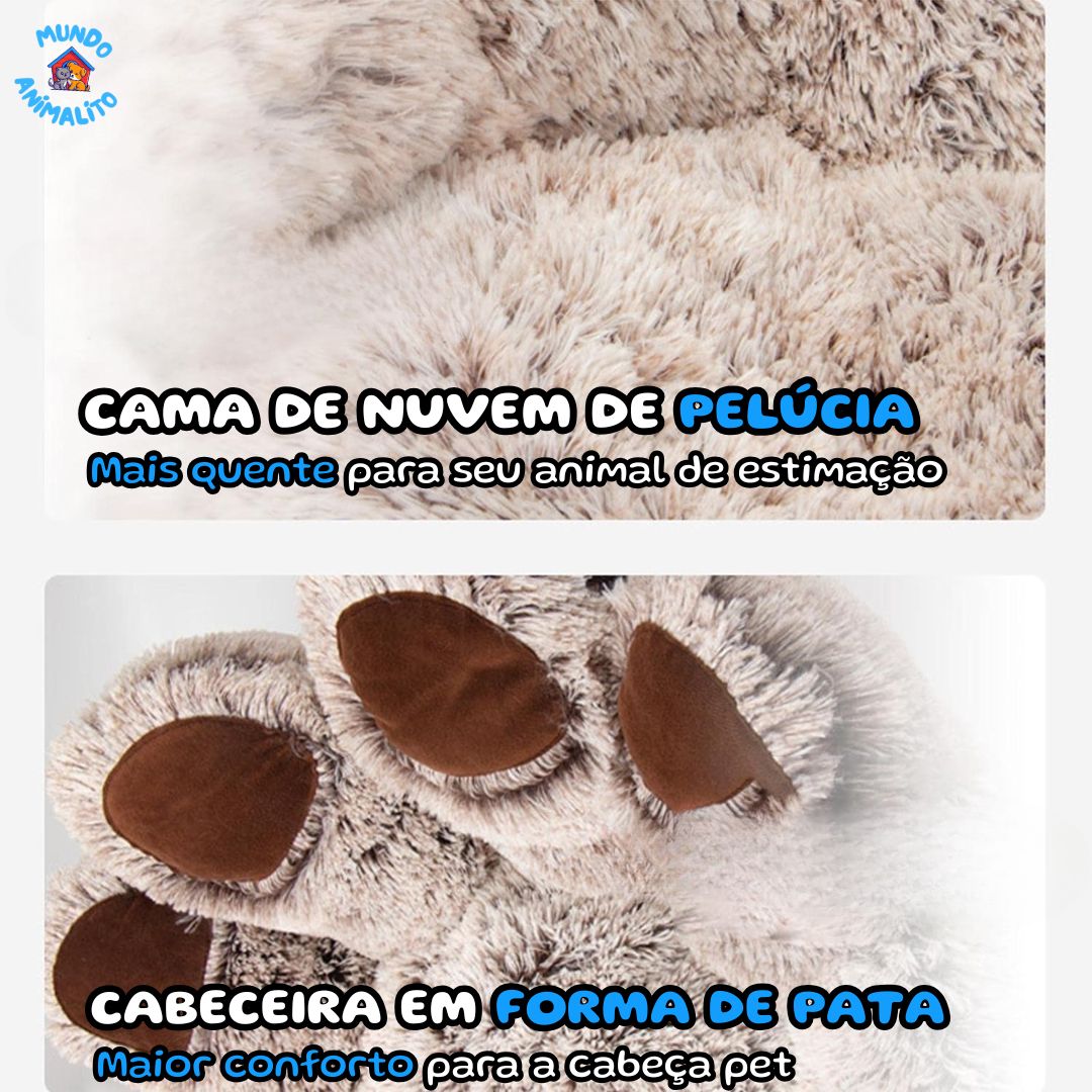 Cama Nuvem Redonda com Quatro Patas – Lavável, Macia e Aconchegante para Cães de Pequeno a Grande Porte