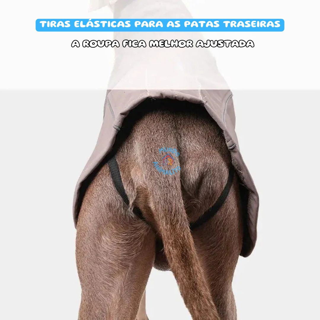 Jaqueta Impermeável com Forro de Lã para Cachorros