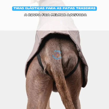Jaqueta Impermeável com Forro de Lã para Cachorros