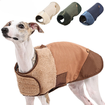 Casaco de Inverno Luxuoso Em Lã de Cordeiro para Cães