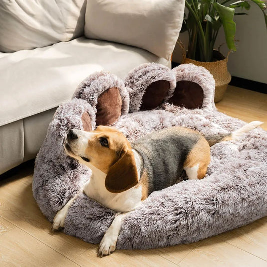 Cama Nuvem Redonda com Quatro Patas – Lavável, Macia e Aconchegante para Cães de Pequeno a Grande Porte