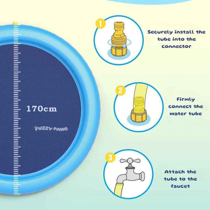 Piscina Pet Chafariz, Portátil, Dobrável e Antiderrapante