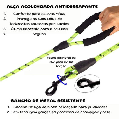 Guia Retrátil Ajustável para Cães 0,5m a 1,5m