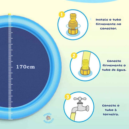 Piscina Pet Chafariz, Portátil, Dobrável e Antiderrapante