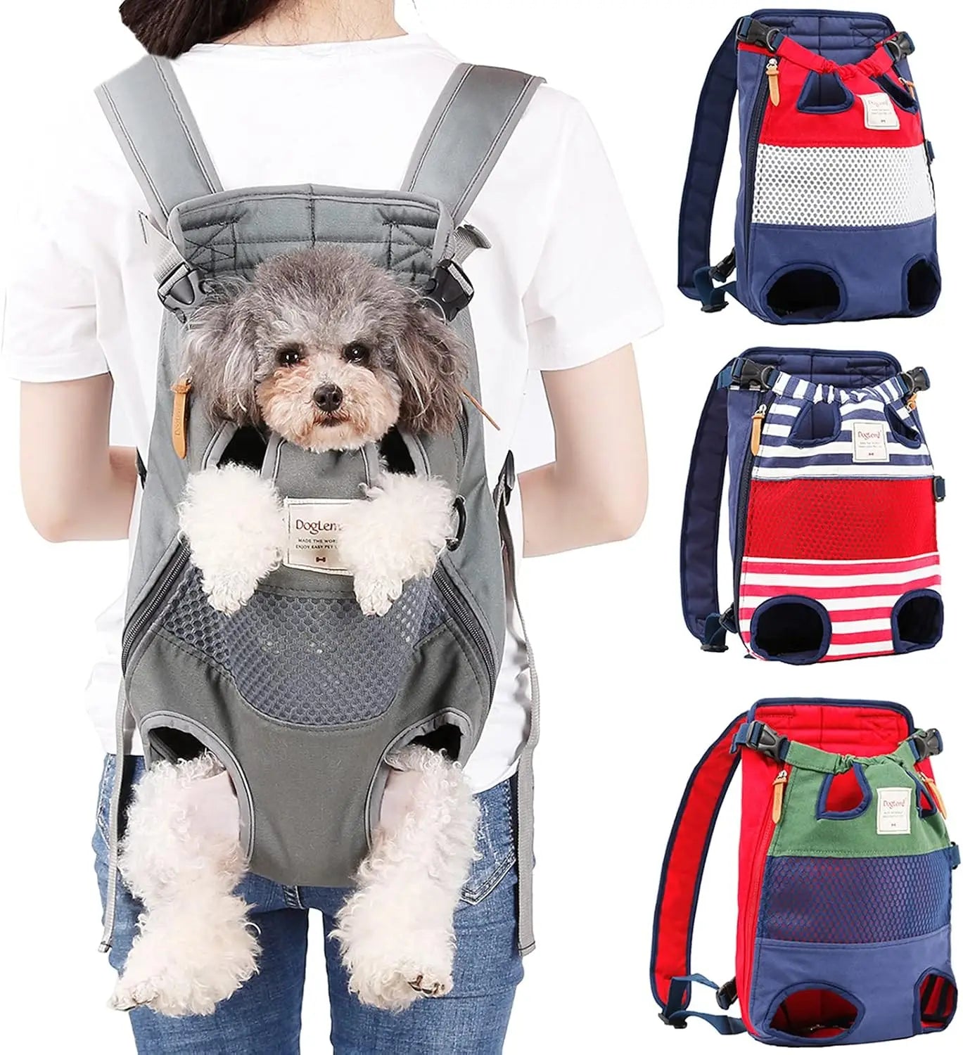 Mochila Canguru de Transporte para Cachorros e Gatos até 12 Kg