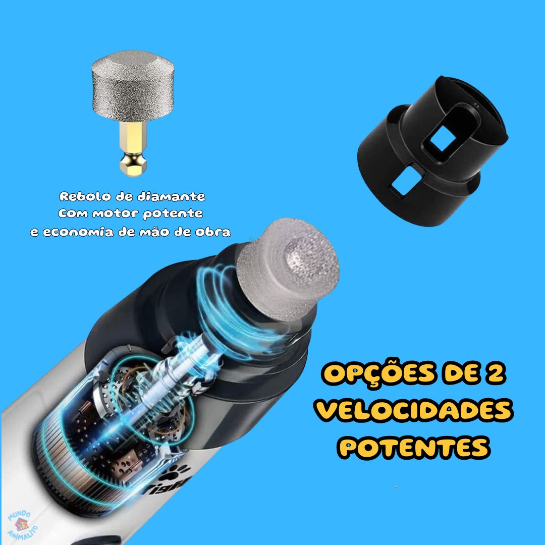 Aparador de Unhas Elétrico para Cães – Silencioso e Recarregável