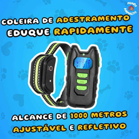 Coleira de Adestramento com 3 Funções e 1000m de Alcance