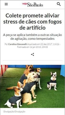 Colete Anti Pânico Para Cães - Antistress e Antiansiedade