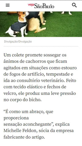 Colete Anti Pânico Para Cães - Antistress e Antiansiedade