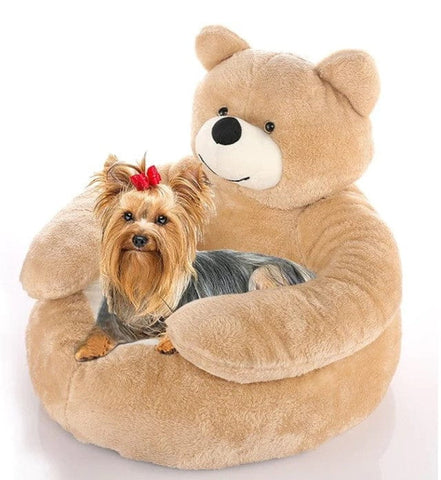 Cama para Cachorros com Formato de Urso