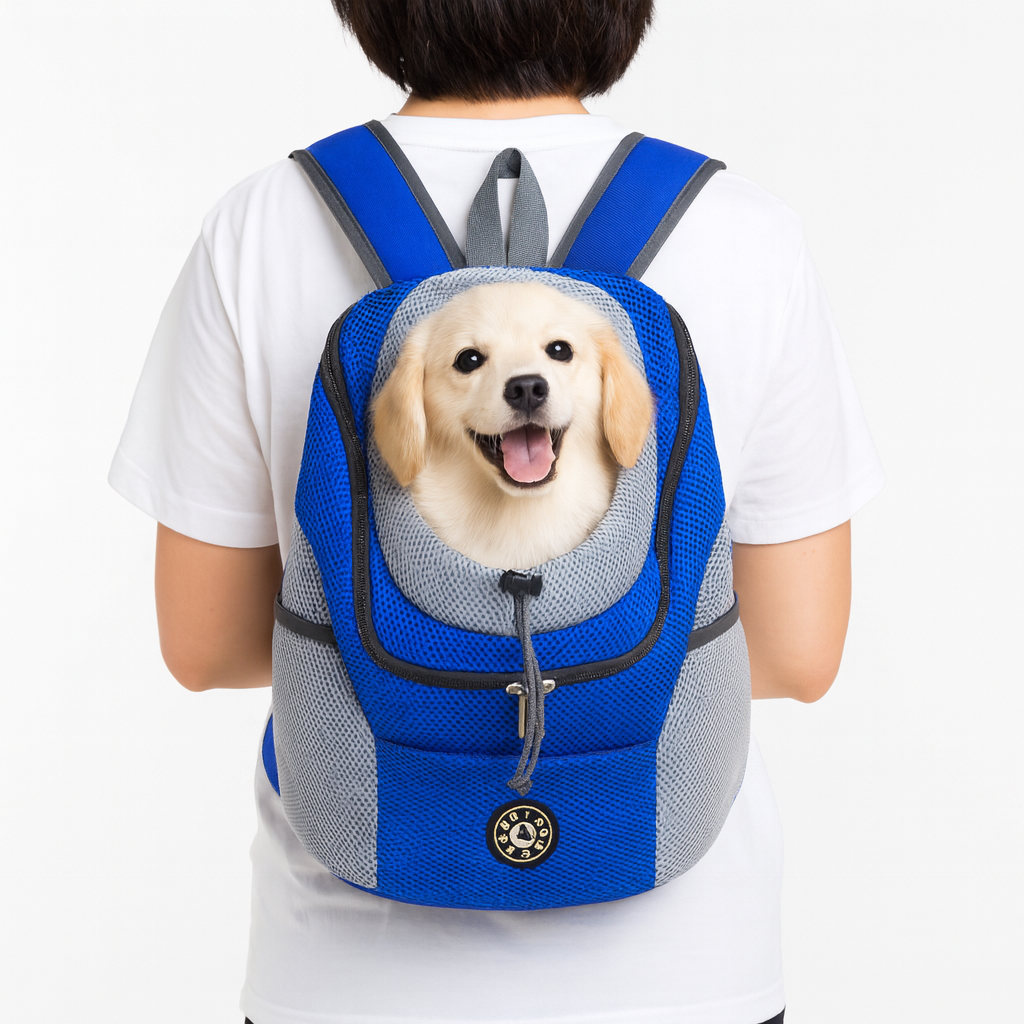 Mochila Canguru para Cachorro — Transporte Frontal e Traseiro Até 12 kg