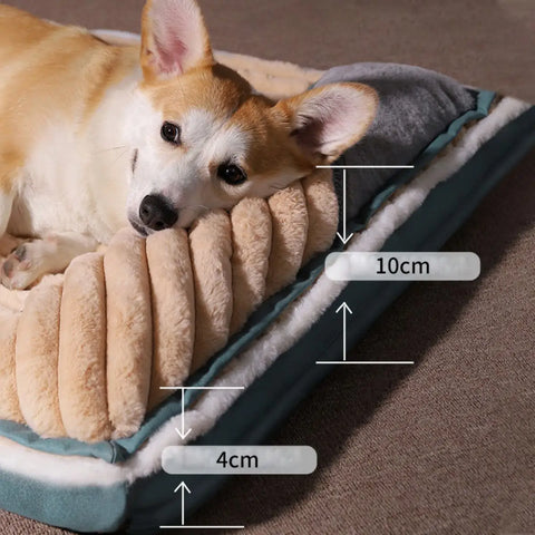 Cama para Pets Lavável Com Zíper e Travesseiro Removível