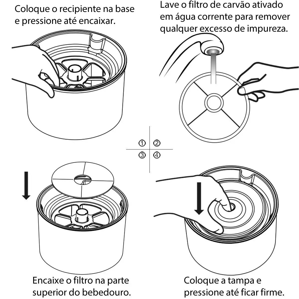 Bebedouro Fonte De Água Automático com Tampa Inoxidável Para Gatos