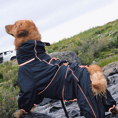 Jaqueta Impermeável Ajustável para Cães de Grande Porte