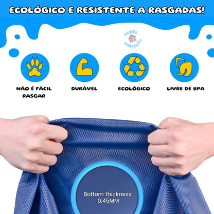 Piscina Pet Chafariz, Portátil, Dobrável e Antiderrapante