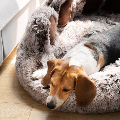 Cama Nuvem Redonda com Quatro Patas – Lavável, Macia e Aconchegante para Cães de Pequeno a Grande Porte
