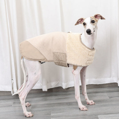 Casaco de Inverno Luxuoso Em Lã de Cordeiro para Cães