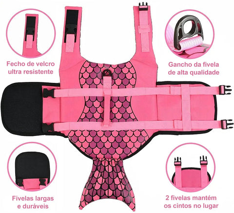 Colete Salva Vidas Cachorro - Dog Life Jacket