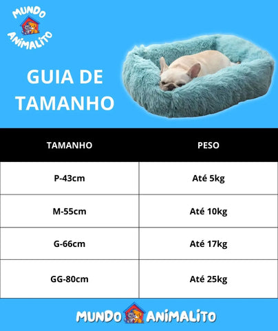 Cama Nuvem Peluciada Quadrada Sem Zíper e Lavável para Cães e Gatos