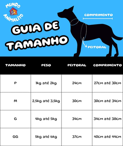 Suéter de Tricô com Gola para Cachorro - Roupa de Frio Pet