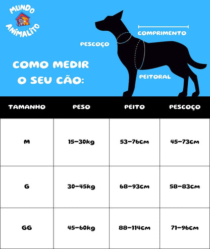 Peitoral Tático para Cachorro Anti Puxão — Sistema MOLLE e Fivela Rápida