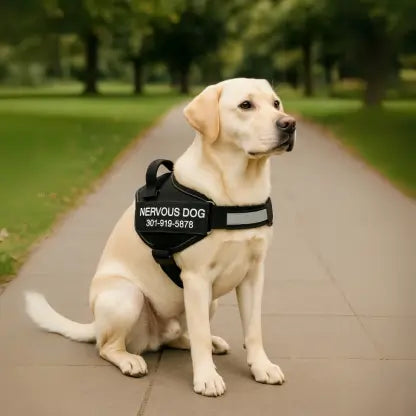 Coleira Peitoral Ajustável, Personalizável com Nome e Número de Telefone - Safe Buddy