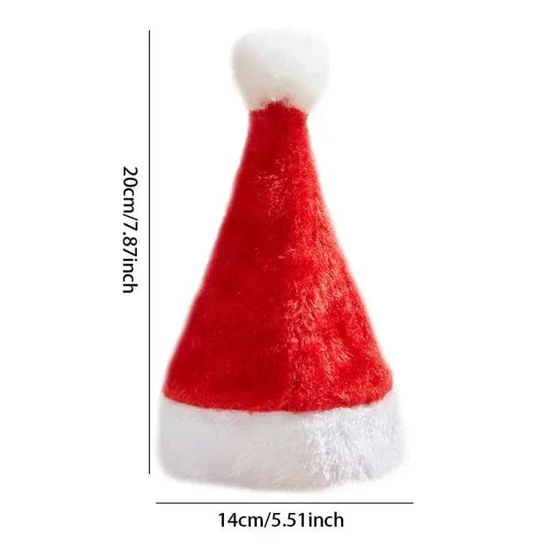 Natal roupas para cães boné de estimação gato cão chapéu de natal de pelúcia chapéu de papai noel feliz natal decorações para pequenos e médios suprimentos para cães