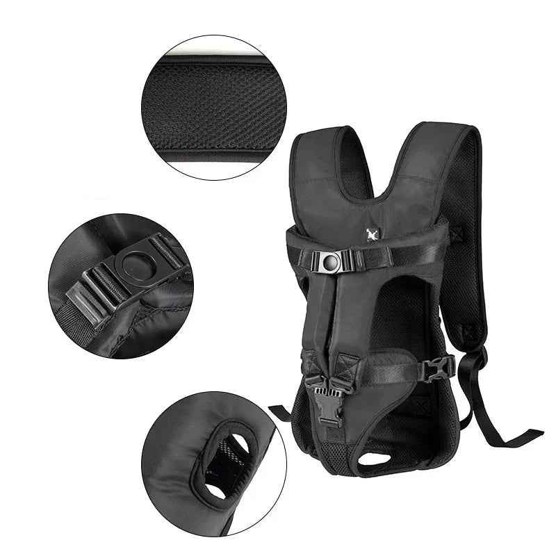 Mochila transportadora para animais de estimação, mochila para viagem frontal para cães e gatos, bolsa transportadora para animais pequenos e médios, filhotes de bull