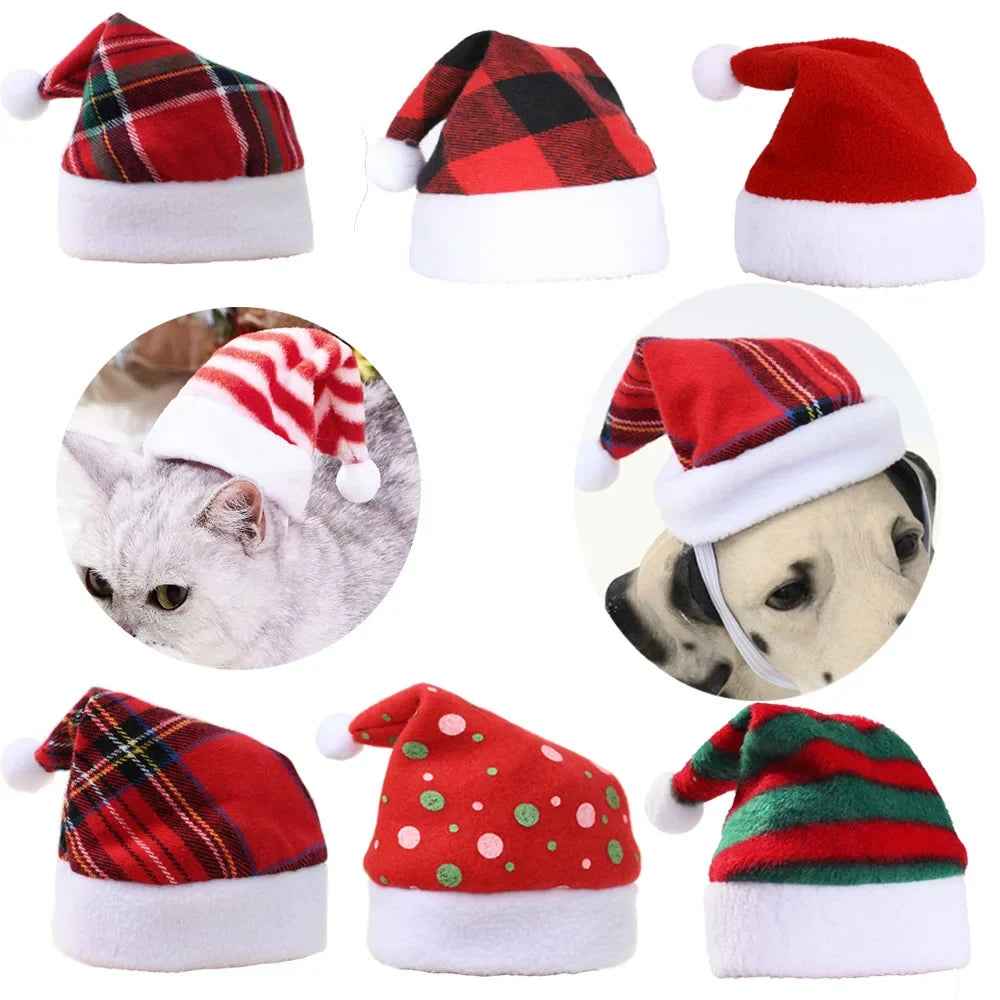 Fantasia de cachorro, chapéus para gatos, suprimentos para animais de estimação, gato, cachorro, chapéu de natal, filhote de cachorro, acessórios para cães pequenos