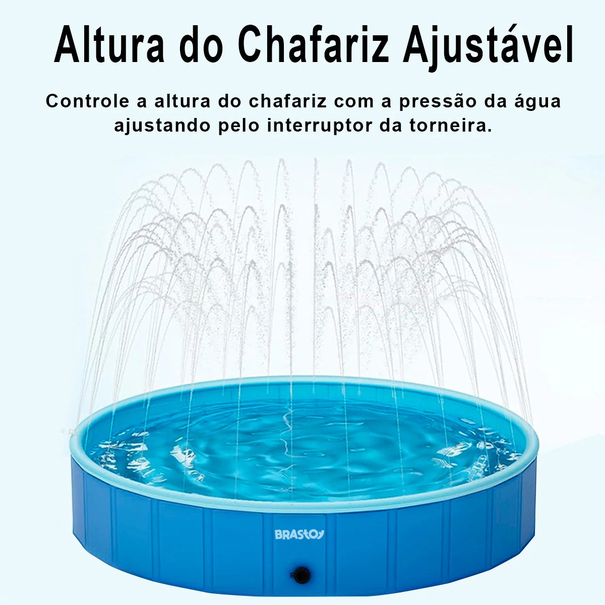 Piscina para Cachorros - PVC, Dobrável, com Chafariz