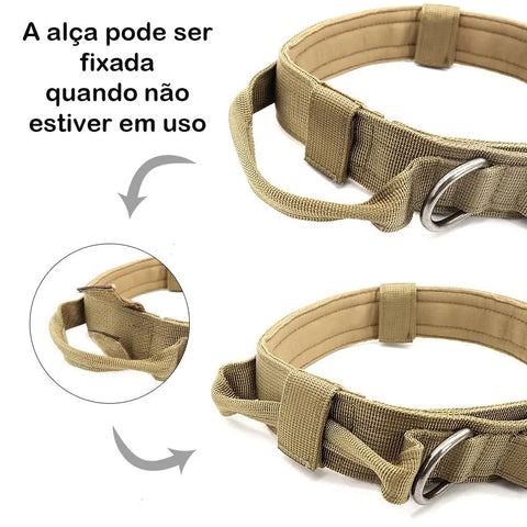 Coleira Tática Militar Para Cães Ultra Reforçada