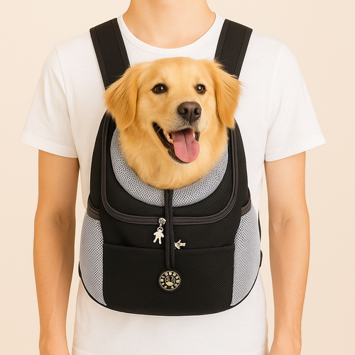 Mochila Canguru para Cachorro — Transporte Frontal e Traseiro Até 12 kg