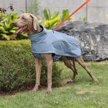 Jaqueta Impermeável com Forro de Lã para Cachorros