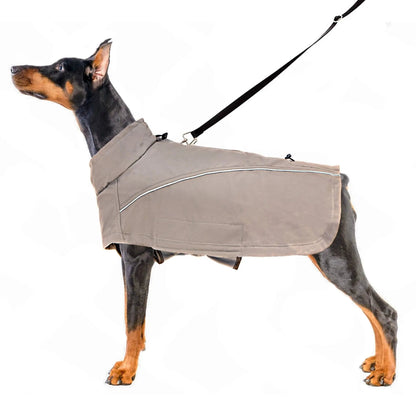 Jaqueta Impermeável com Forro de Lã para Cachorros