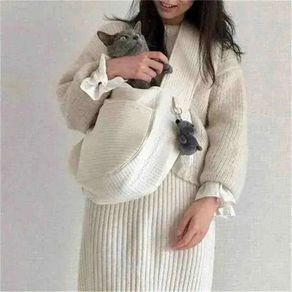 Bolsa de Ombro em Canvas para Transporte de Cães e Gatos - Mundo Animalito