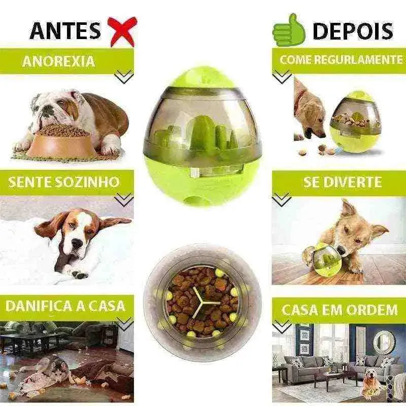 Brinquedo Interativo Ovo Com Petisco Para Cães - Mundo Animalito