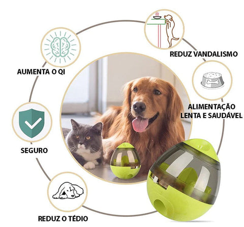 Brinquedo Interativo Ovo Com Petisco Para Cães