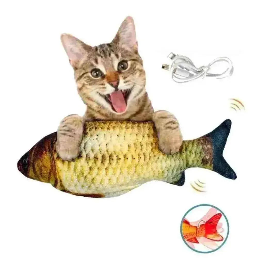 Brinquedo Interativo Peixe Elétrico com Usb para Cães e Gatos - Mundo Animalito